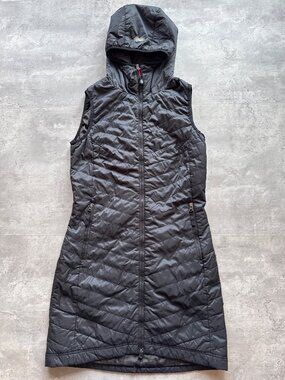 Skhoop Debbie Mid Length Puffer Vest, Hood Size Small
